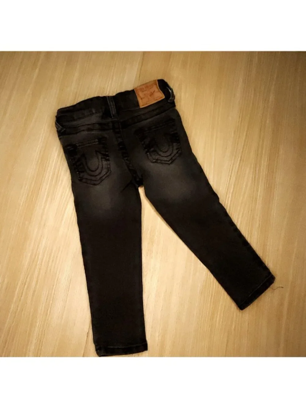 True Religion Toddler Girls Black Distressed Skinny Jeans 24 Months